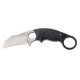 Hogue EX-F03 Hawkbill Blade 2.25in. G10 Solid Black Scales 6.5in. OAL 2 Black Sheath Combo, Black 35329