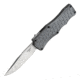 Hogue Exploit Automatic Folding Knife, 3.5in, CPM S30V Stainless Steel, Clip Point Blade, Stone Tumbled, Matte Grey Aluminum Handle, 34052