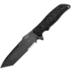 Hogue Fray 4.2in Fixed Blade Knife, Stainless Steel, Tanto Blade, Rubber Handle, Black, NSN 1095-01-466-8569, 55349