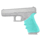 Hogue Glock HandAll Beavertail Grip Sleeve, Glock 17/17L/19X/34/34 MOS, Gen 1/2/5, Aqua, 17024