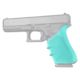 Hogue Glock HandAll Beavertail Grip Sleeve, Glock 17/17L/19X/34/34 MOS, Gen 1/2/5, Aqua, 17024