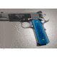 Hogue Govt. Aluminum Magrip Kit - Tribal Flat Mainspring Matte Blue 01203