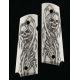 Hogue Govt. Model Scrimshaw Ivory Polymer Ambi Safety Cut - Grim Reaper Full Body X2 45029