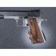 Hogue Govt. Model Kingwood With Finger Grooves Checkered 45601