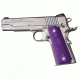 HOGUE Govt. Model Rubber Grip Panels Checkered W/Diamonds Purple, Purple 45016