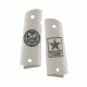 Hogue Govt. Model Scrimshaw Ivory Polymer Ambi Safety Cut - Army insignia 45027