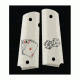 Hogue Govt. Model Scrimshaw Ivory Polymer Ambi Safety Cut - Eagle Bust and Body 45024