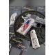 Hogue Govt. Model Scrimshaw Ivory Polymer Ambi Safety Cut - Cobra Snake 45025