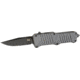 Hogue HK Mini Incursion Automatic Folding Knife, 2.95in, Stainless Steel, Clip Point Blade, Aluminum Matte Grey, 54052H