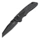 Hogue Deka Folding Knife, 3.25 in CPM 20CV Stainless Steel Wharncliffe Blade, Black Cerakote, Black G10 Handle, 24266