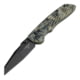 Hogue Deka Folding Knife, 3.25 in CPM 20CV Stainless Steel Wharncliffe Blade, Black Cerakote, Green G10 Handle, 24268