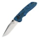 Hogue Deka Folding Knife, 3.25 in CPM 20CV Stainless Steel Clip Point Blade, Stone Tumbled, Blue Lava G10 Handle, 24273