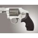 Hogue J Frame Round Butt Bantam Piranha Grip G-10 - Solid Black