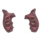 Hogue Kimber K6 Bantam Grip, Piranha, G10, Red Lava, 41639