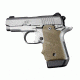Hogue Kimber Micro 9 Ambidextrous Safety Rubber Grip with Finger Grooves, Flat Dark Earth, 39083