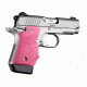 Hogue Kimber Micro 9 Ambidextrous Safety Rubber Grip with Finger Grooves, Pink, 39087
