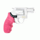 Hogue Laser Enhanced Grip, Smith and Wesson J Frame Round Butt Pink Rubber Monogrip, 60087