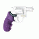 Hogue Laser Enhanced Grip, Smith and Wesson J Frame Round Butt Rubber Monogrip, Purple, 60086