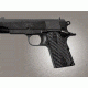 Hogue Officers Model Piranha Grip G-10 - Solid Black 43139