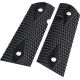 Hogue G-10 Grips for 1911 Officers Model w/ S&amp;A Magwell, Piranha pattern