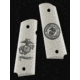 Hogue Officers Model Scrimshaw Ivory Polymer Gun Grip- Marines Eagle Globe and Anchor 43031