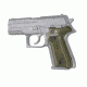 Hogue Rex Zero 1 Compact Grip, Checkered, G10 G-Mascus, Green Lava, 93158
