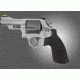 Hogue Rubber Conversion Grip - S&amp;W K or L Frame Round Butt, NO Finger Grooves 19012