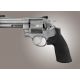 Hogue Rubber Conversion Grip - S&amp;W N Round Butt Rubber, NO Finger Grooves 25012