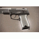 Hogue Ruger P85 - P91 Checkered Aluminum - Brushed Gloss Clear Anodized 85175