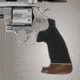 Hogue S&amp;W N Round Butt Conversion Rubber Monogrip W/Wood Big Butt, No Finger Grooves 25016
