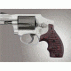 Hogue S&amp;W J Frame Round Butt Grip, Bantam Piranha G-10 G-Mascus Red Lava 82303