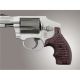Hogue S&amp;W J Frame Round Butt Grip, Bantam Piranha G-10 G-Mascus Red Lava 82303