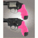Hogue S&amp;W J Frame Round Butt Grip, Centennial/Body Guard Rubber, Tamer Grip, Pink 82287