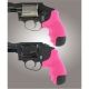 Hogue S&amp;W J Frame Round Butt Grip, Centennial/Body Guard Rubber, Tamer Grip, Pink 82287