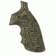 Hogue S&amp;W K&amp;L Conversion Finger Grooves Frame Round Butt Grip, Piranha G10 G-Mascus Green 190641