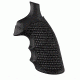 Hogue S&amp;W K&amp;L Conversion Finger Grooves Frame Round Butt Grip, Piranha G10 Solid Black 190642