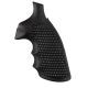 Hogue S&amp;W K&amp;L Conversion Finger Grooves Frame Round Butt Grip, Piranha G10 Solid Black 190642