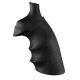 Hogue S&amp;W K&amp;L Conversion Finger Grooves Frame Round Butt Grip, G10 Solid Black 190645