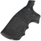 Hogue S&amp;W N Frame Square Butt Grip, Finger Grooves, Piranha, G10 - G-Mascus, Black/Grey, 29137