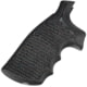 Hogue S&amp;W N Frame Square Butt Grip, Finger Grooves, Piranha, G10 - G-Mascus, Black/Grey, 29137