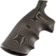Hogue S&amp;W N Frame Square Butt Grip, Finger Grooves, Smooth, G10 - G-Mascus, Black/Grey, 29167