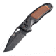 Hogue SIG K320 AXG Classic Folding Knife, 3.5in, Black Cerekote Finish, CPM-S30V, Tanto, Black/Walnut Handle, 6061-T6 Hard-Anodized Aluminum Handle, 36367