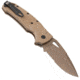 Hogue Sig K320A Automatic Folding Knife, 3.5in, CPM S30V Stainless, Drop Point Blade Partially Serrated, Coyote PVD, Coyote Tan Polymer Handle, 36333
