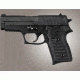 Hogue Sig P245 P220C Grip, Pirahna G10 Solid Black 109676