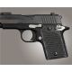 Image of Hogue Sig P938 Rubber Grip, Ambidextrous, Pirahna G10 G-Mascus Black/Gray 109743