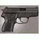 Hogue SIG Sauer P224 DA/SA Checkered G10, Solid Black, Screws And Bushings Included, Black 22179
