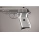 Hogue SIG Sauer P230 - P232 Handgun Grip Checkered Aluminum - Brushed Gloss Clear Anodized 30175