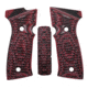 Hogue Sig Sauer P320 AXG, Palmswell Panels, Piranha, G10 GMascus, Red Lava, 48629