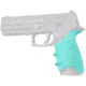 Hogue SIG Sauer P320 Full Size HandALL Beavertail Grip Sleeve, Aqua, 17604