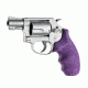 Hogue Smith &amp; Wesson Laser Enhanced Grip, Green Laser, Round Butt Rubber Monogrip, J Frame, Purple, 60986